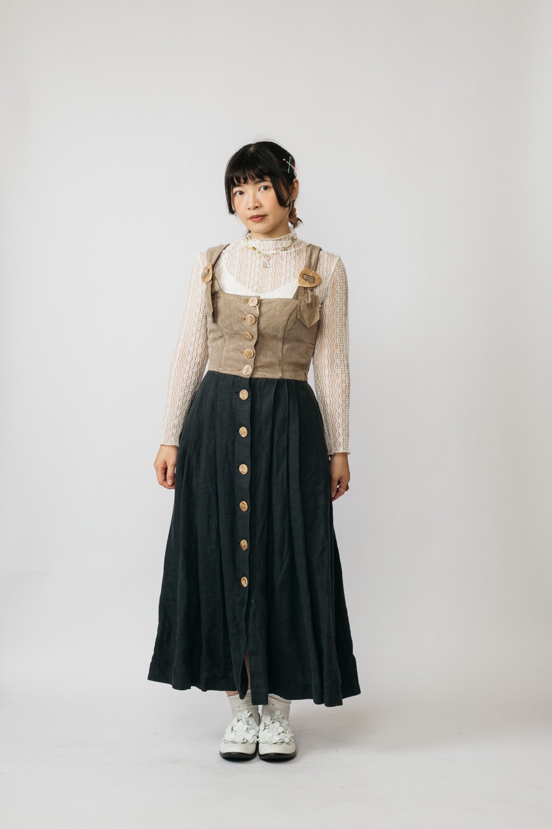 Tyrolean Dress 提洛尔洋装 古着【初恋贩卖所】Vintage.B672 - 洋装/连衣裙 - 棉 