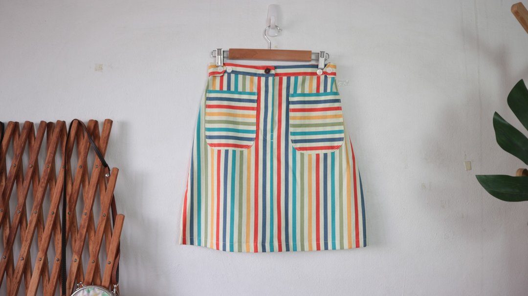 Rainbow skirt - 裙子 - 棉．麻 