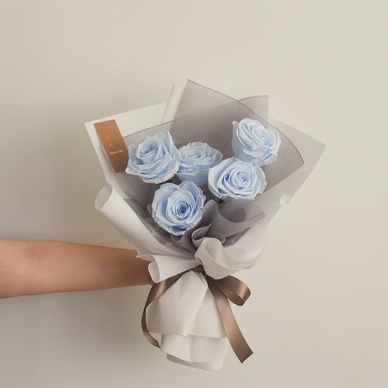 /仙女玫瑰花束/生日 仪式感 七夕 情人节 庆生 永生花 干燥花 - 干燥花/捧花 - 植物．花 蓝色
