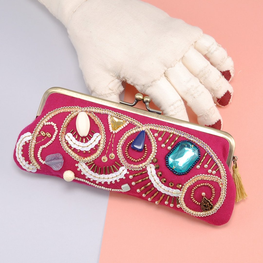 Sparkle and statement gasses and pen case, light blue sunglasses case, 10 - 铅笔盒/笔袋 - 棉 粉红色