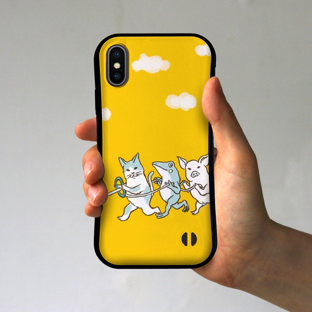 Grip iPhone Case Train Pretend Yellow - 手机壳/手机套 - 塑料 黄色