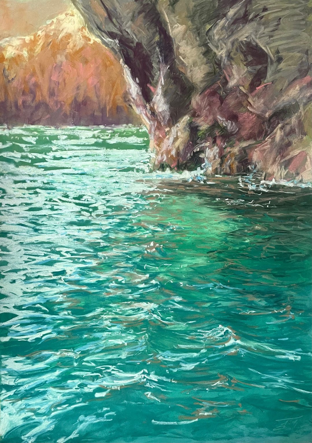 原创绘画海景海洋夏季艺术粉彩手工家居装饰墙 - 墙贴/壁贴 - 纸 