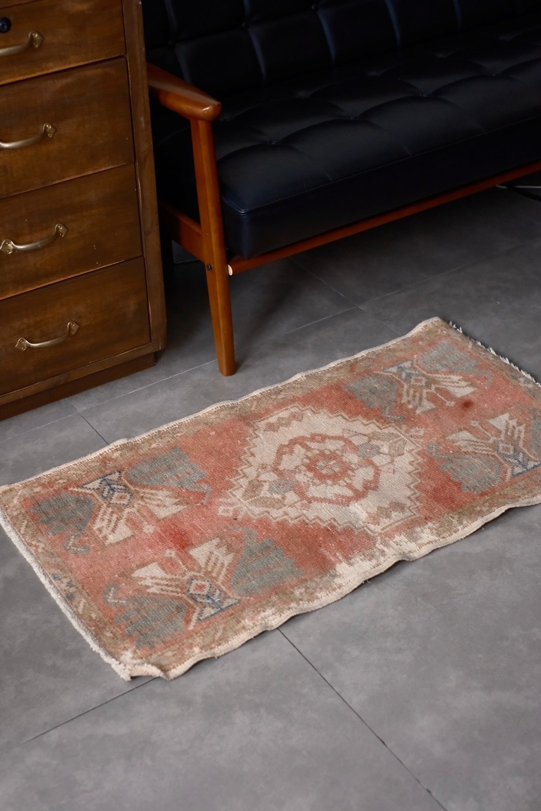 Vintage土耳其人手编织地毯/Vintage Rug/中古/地垫 - 地垫/地毯 - 棉 多色