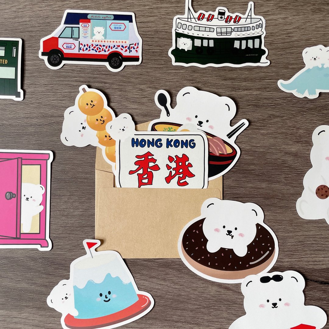 _smallthings 白丸大贴纸 行李箱贴纸 电脑贴纸 防水贴纸 - 贴纸 - 纸 多色
