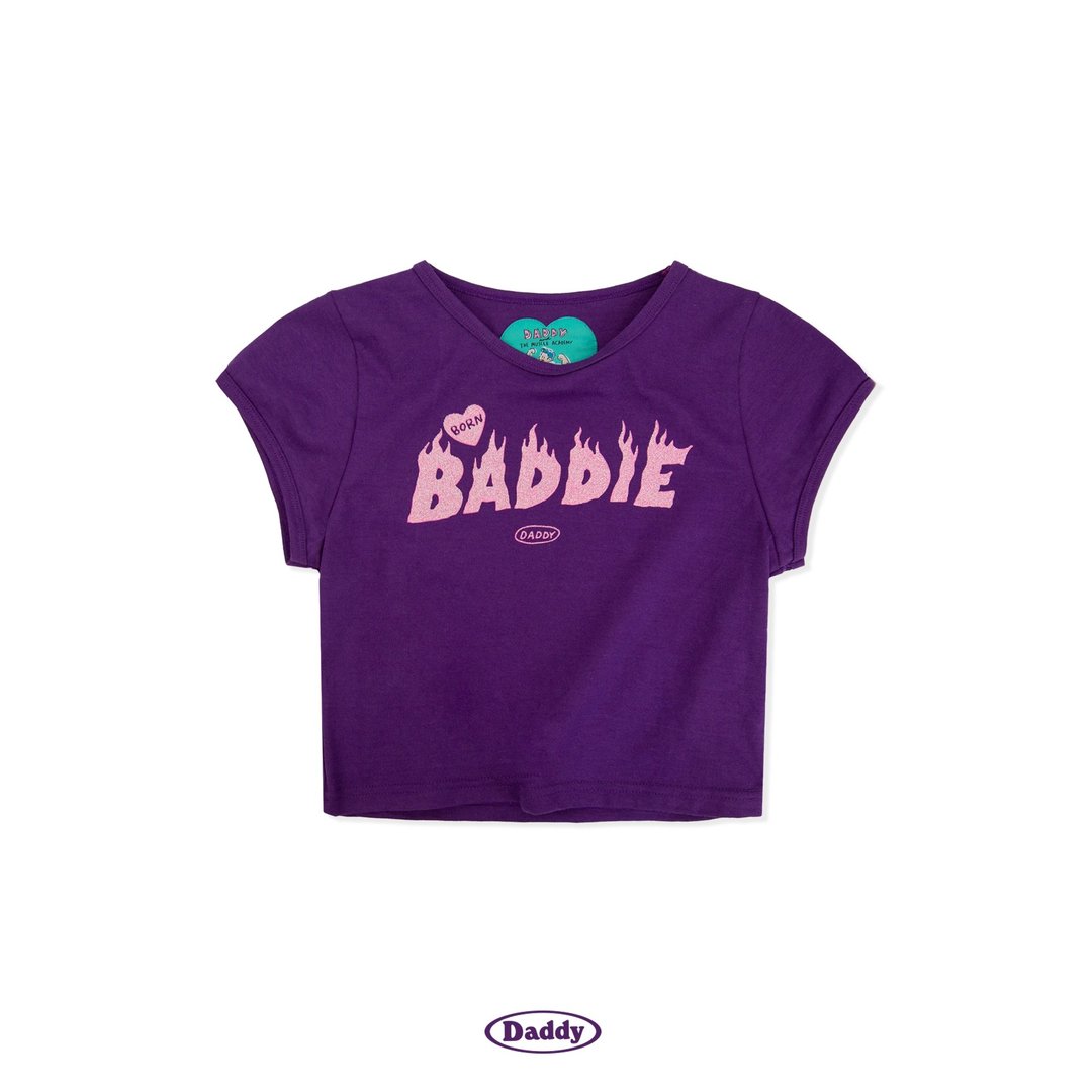 Baddie Crop Top (Purple) - 女装 T 恤 - 其他材质 多色