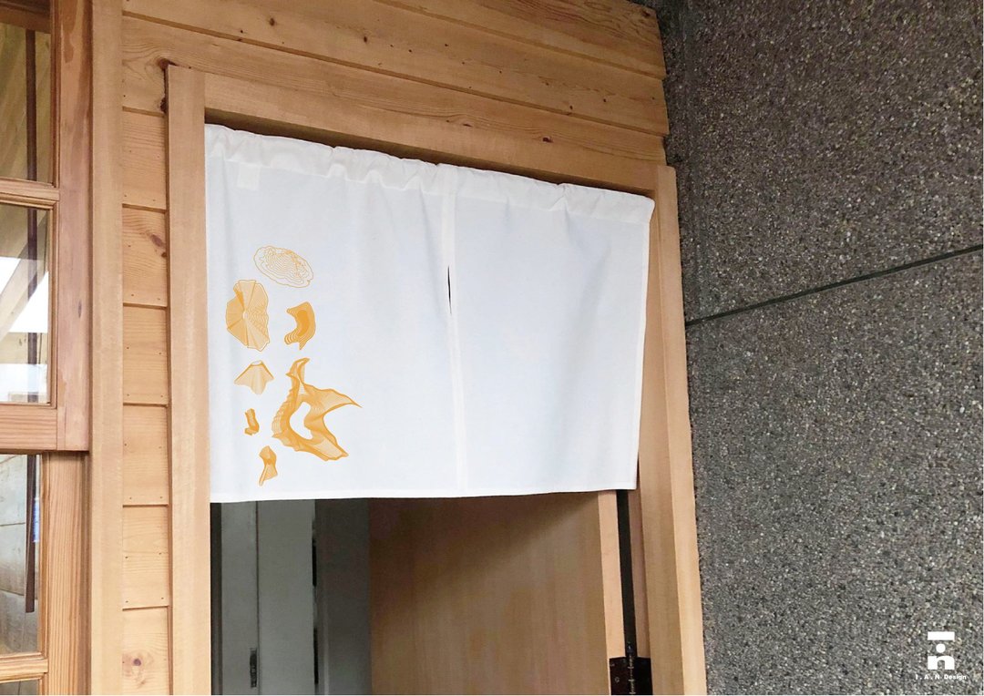 (多色款订制专区) 流线山脉-有机棉绢印日式短门帘Organic Cotton - 门帘/门牌 - 棉 白色