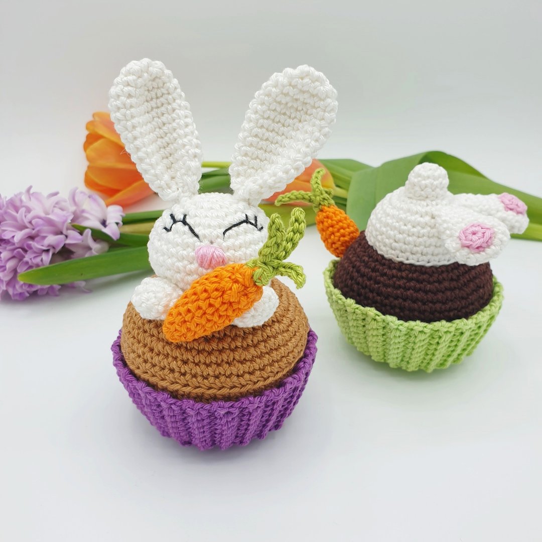 The Easter Bunny Cupcakes | Amigurumi Crochet Pattern PDF - 手工艺教程/工具书 - 其他材质 
