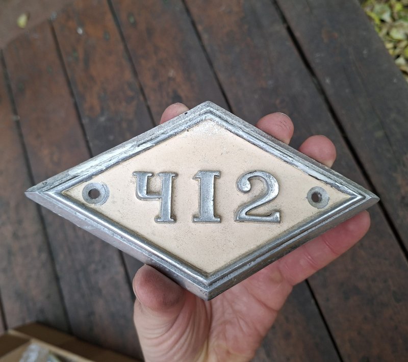 412 门牌 复古 地址 门牌 菱形 - 门帘/门牌 - 铝合金 