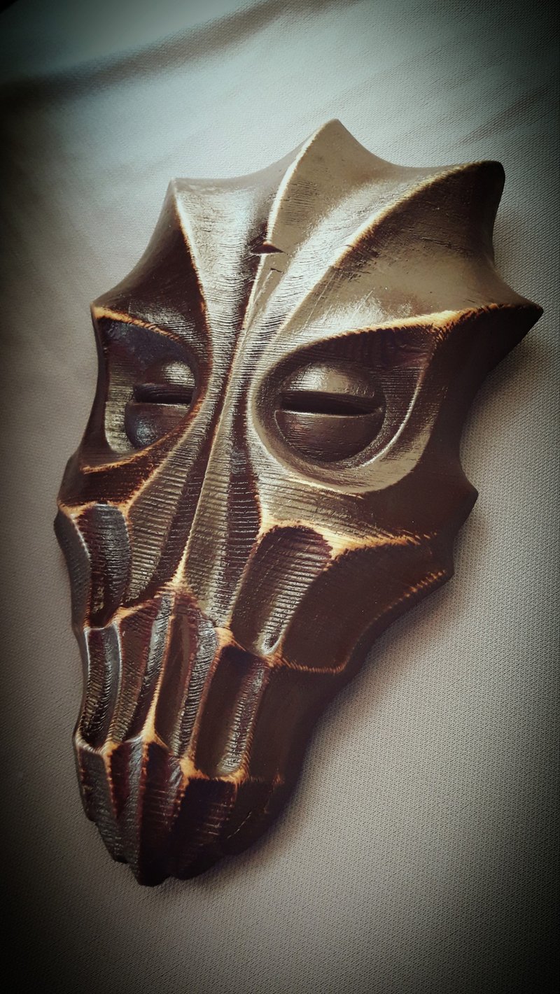 Skyrim Azidal Dragon Priest mask wall decor Dovakin skyrim - 墙贴/壁贴 - 木头 咖啡色