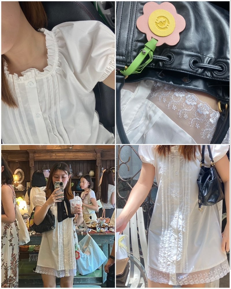 Mary dress 荷叶边打褶洋装 推荐商品 highestjump - 女装上衣 - 棉．麻 