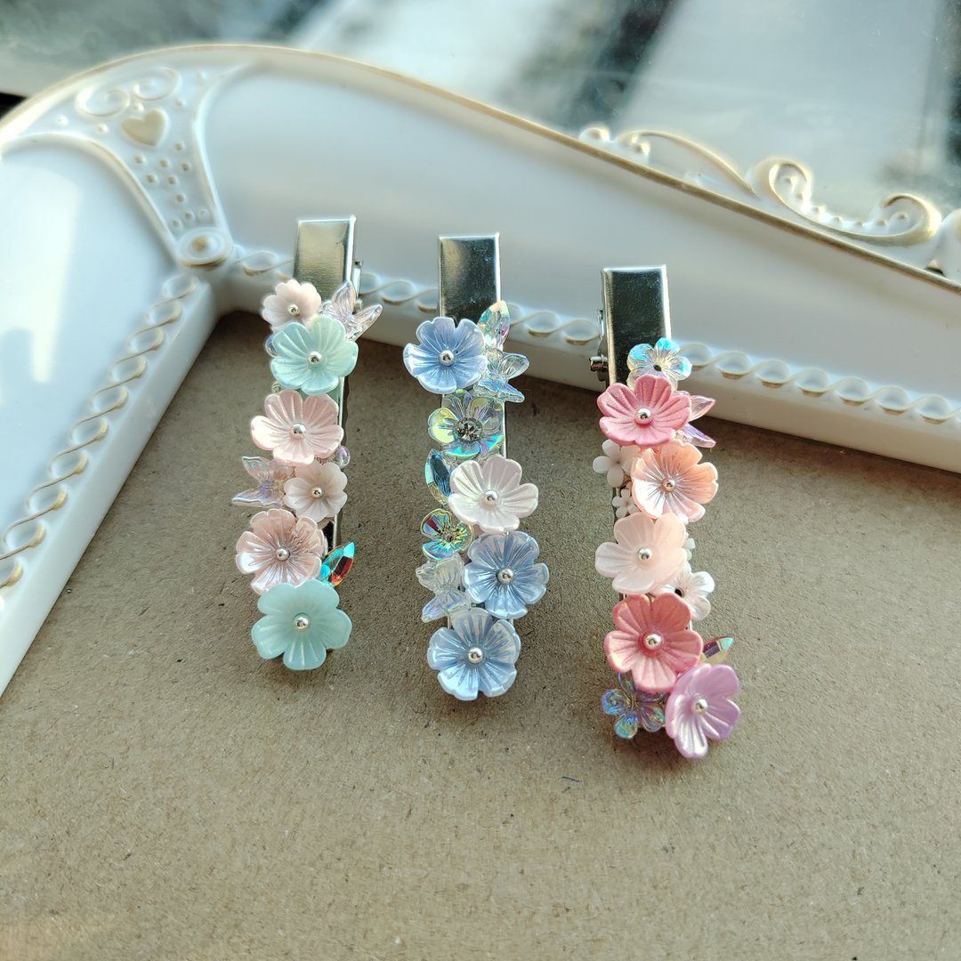 夏日繁花 发夹 Summer Blooms Hairpins 原创 手作 送礼 - 发饰 - 其他金属 
