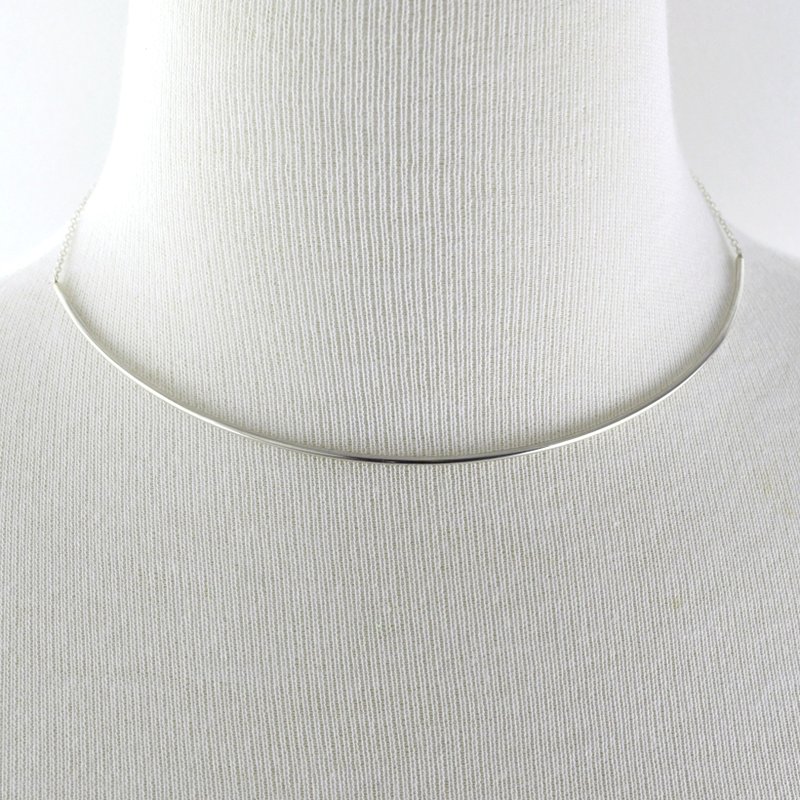 925纯银线颈链 - 项链 - 纯银 银色