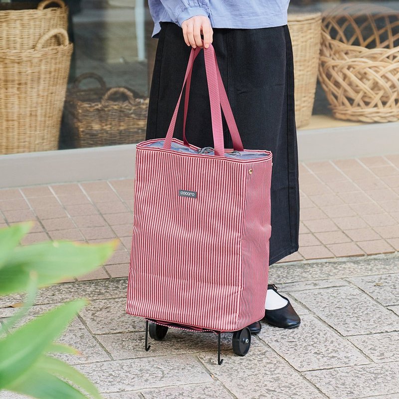 日本cocoro 多功能条纹保温保冷折叠购物车-30L-多色可选 - 其他 - 聚酯纤维 多色