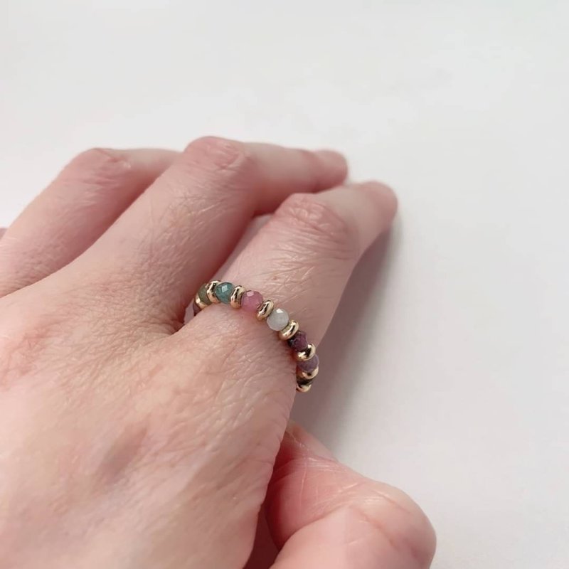 14KGF  糖果碧玺戒指 - 戒指 - 半宝石 多色