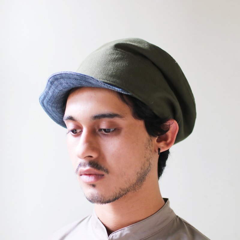 Omake soldier cap - 帽子 - 棉．麻 绿色