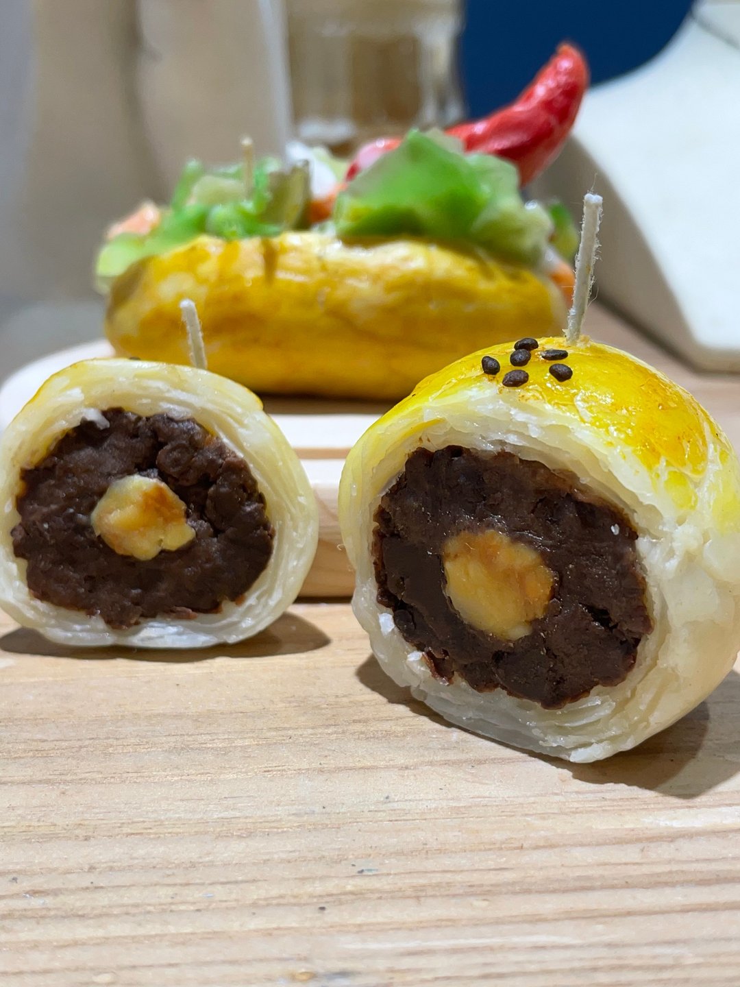 蛋黄酥蜡烛 - 蜡烛/烛台 - 蜡 