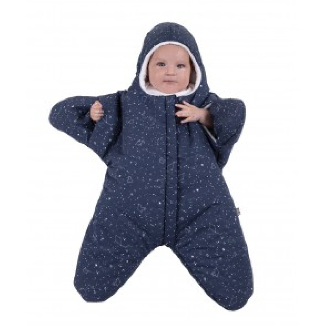 BabyBites鲨鱼咬一口 纯棉婴幼儿睡袋-午夜蓝小海星 - 满月礼盒 - 棉 多色