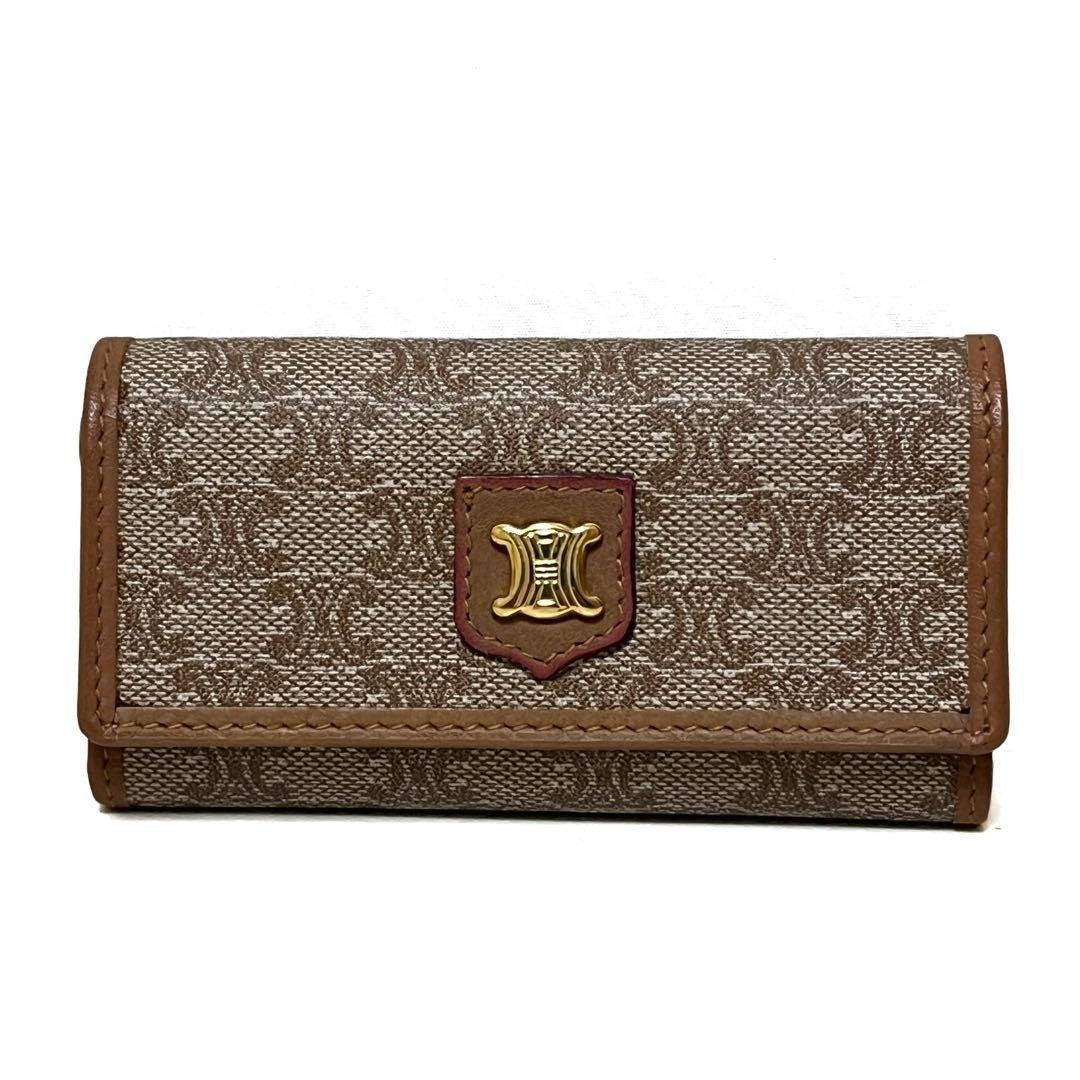 正品 CELINE 赛琳 钥匙圈 4连 马卡龙图案 PVC 米色 美品 中古 - 钥匙链/钥匙包 - 其他材质 