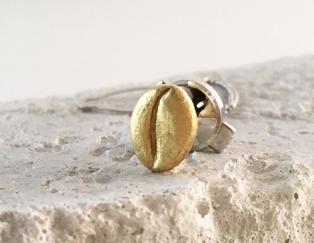 Coffee beans ◇ Brass tie tack - 其他 - 其他金属 