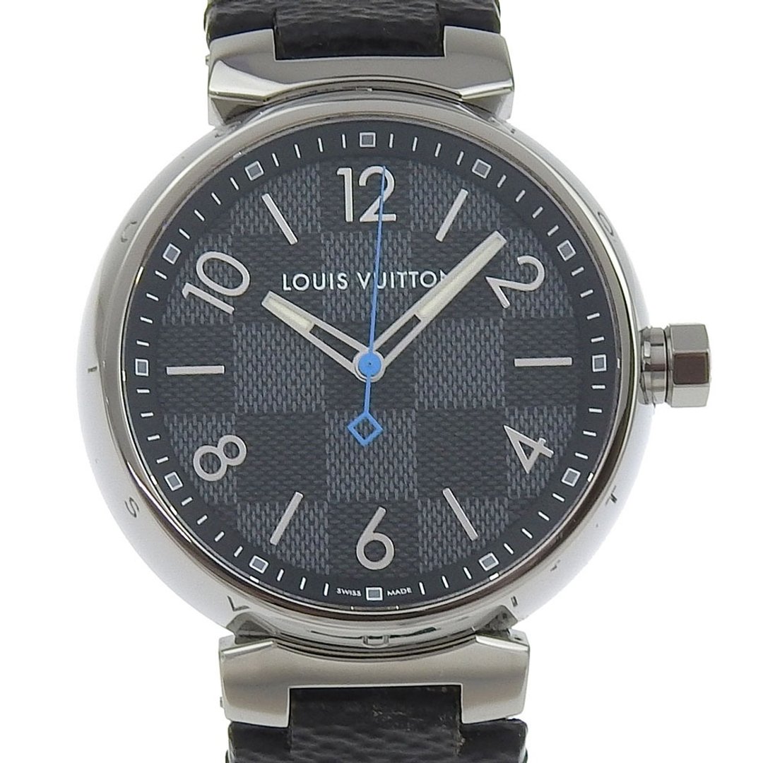 【日本直送】LOUIS VUITTON 路易威登 Tambour GM 手表 QA073 石英机芯 黑色表盘 男士款【二手】 - 女表 - 不锈钢 黑色