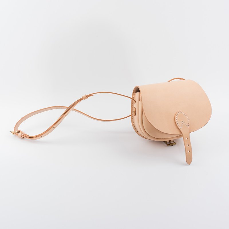 【切线派】真皮手工小号马鞍包女包 单肩包斜挎包 轻便出行必备款 - 侧背包/斜挎包 - 真皮 