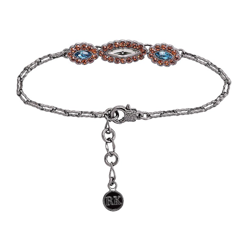 维多利亚手链系列~烟熏咖+彩蓝 - 手链/手环 - 水晶 