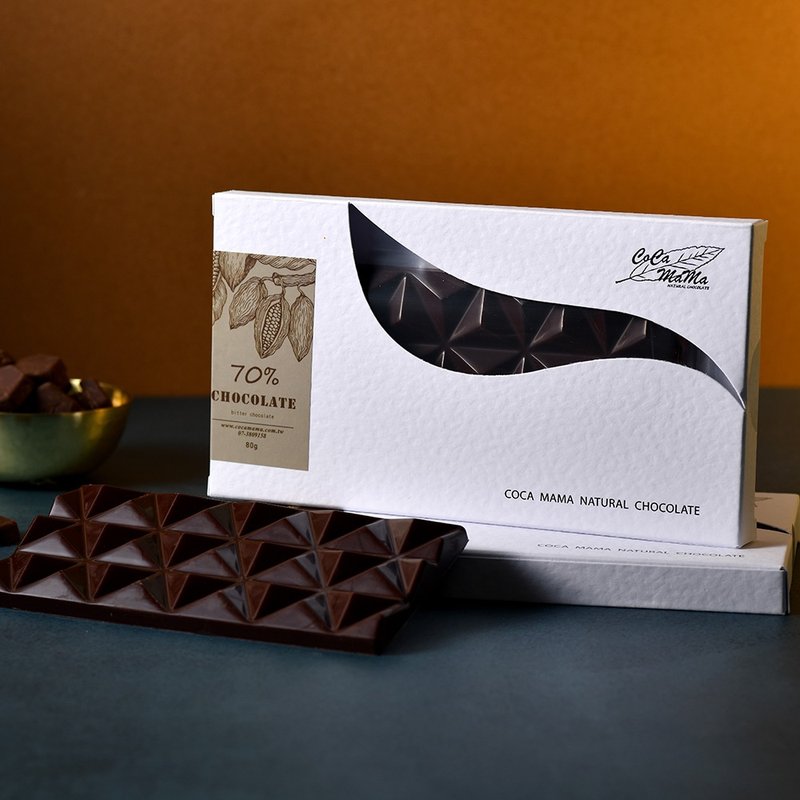 70%钻石薄片巧克力(80g) bitter chocolate-CoCa MaMa 巧克力工坊 - 巧克力 - 新鲜食材 
