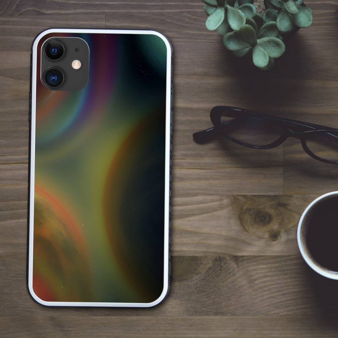 神秘多彩的宇宙、银河、星云图案手机壳【强化玻璃设计】适用于 iPhone16 - 手机壳/手机套 - 塑料 多色