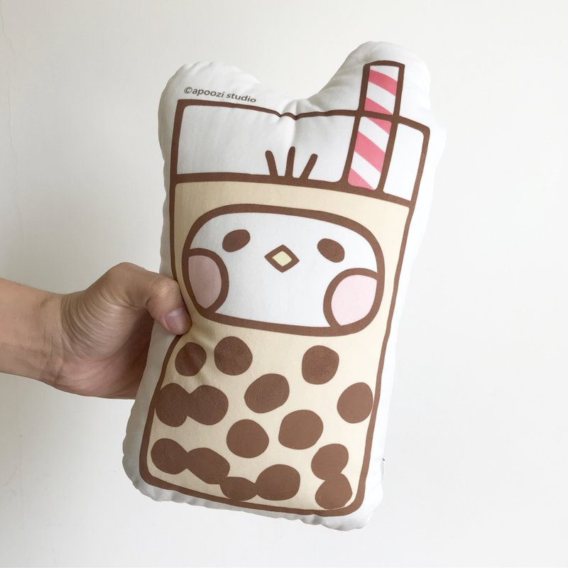 珍珠奶茶 抱枕 - 枕头/抱枕 - 棉．麻 卡其色