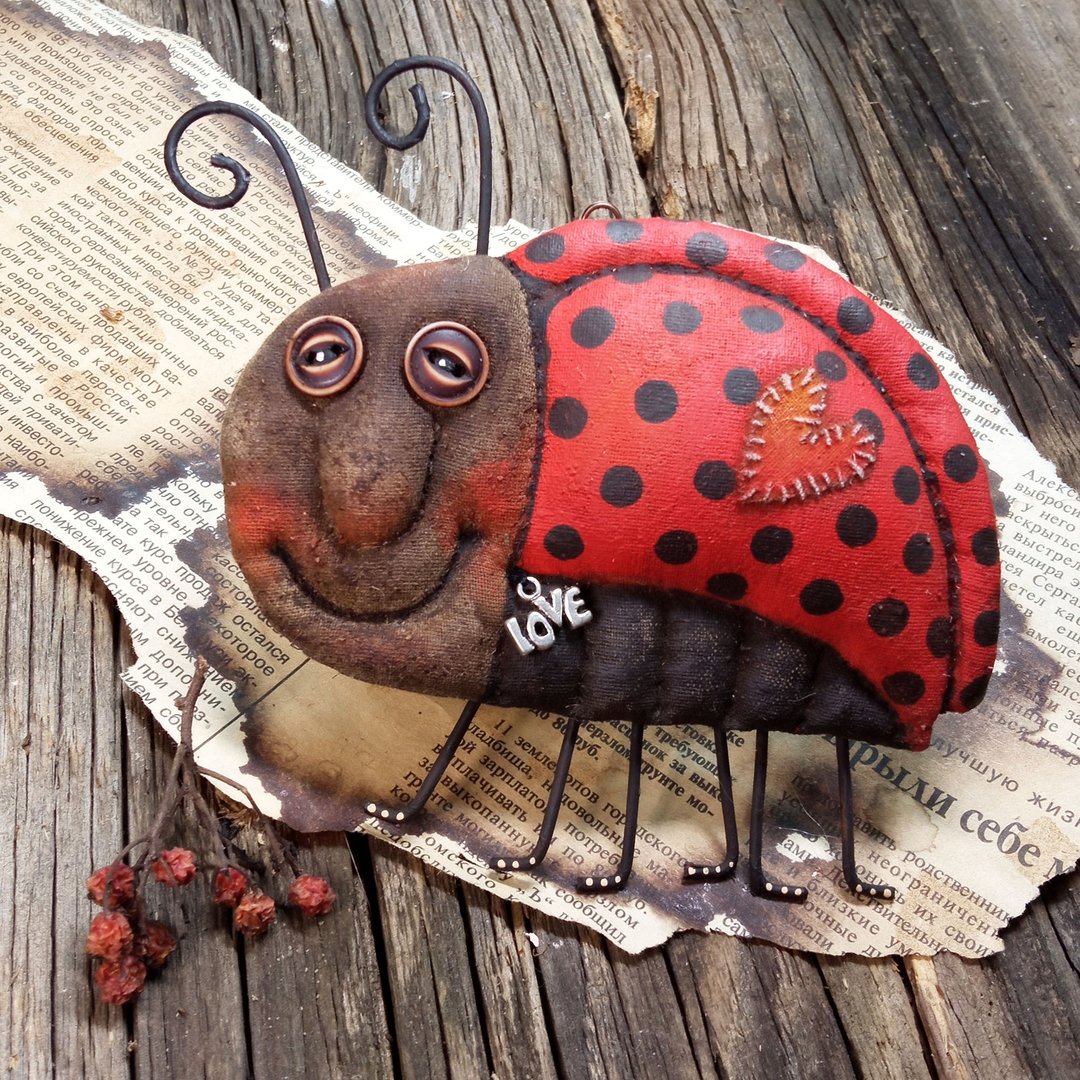 Little red ladybug - 墙贴/壁贴 - 棉 红色