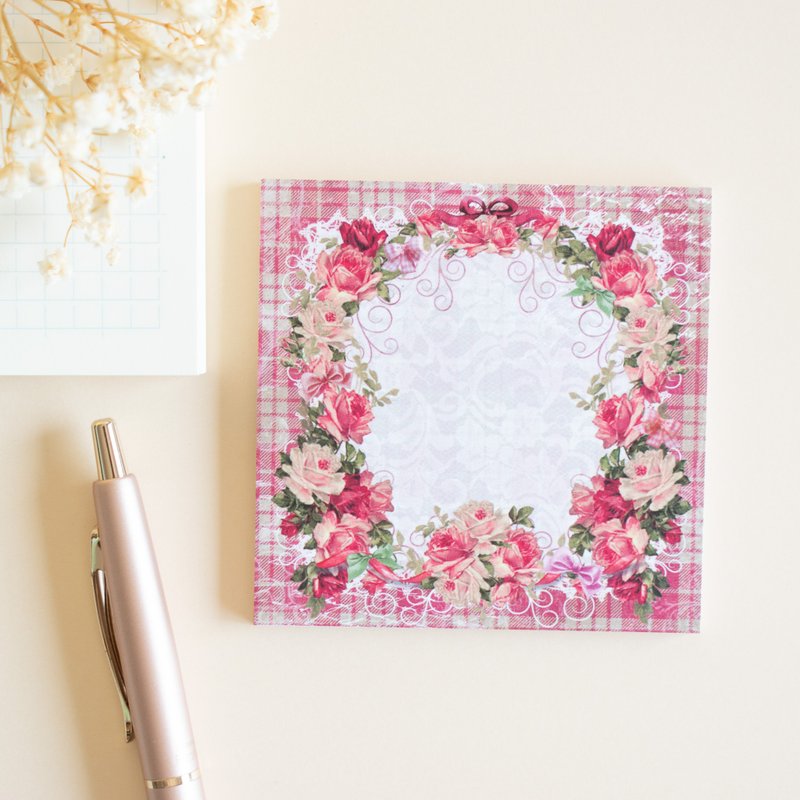 笔记本 - 复古玫瑰 No.26 - 便条纸/标签贴 - 纸 红色