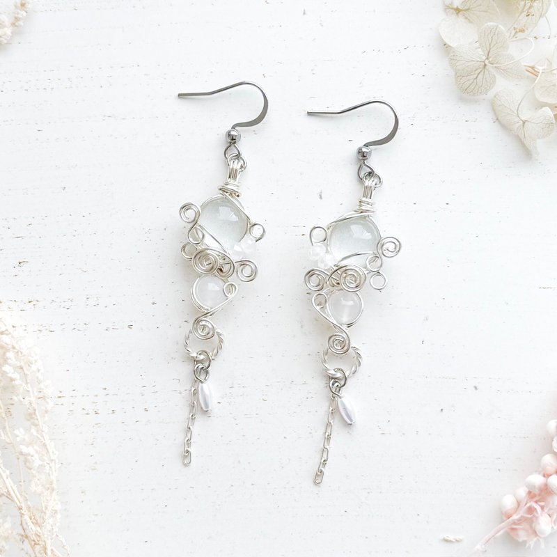 【mini】白日梦 作品 No.148 - 耳环/耳夹 - 其他材质 银色