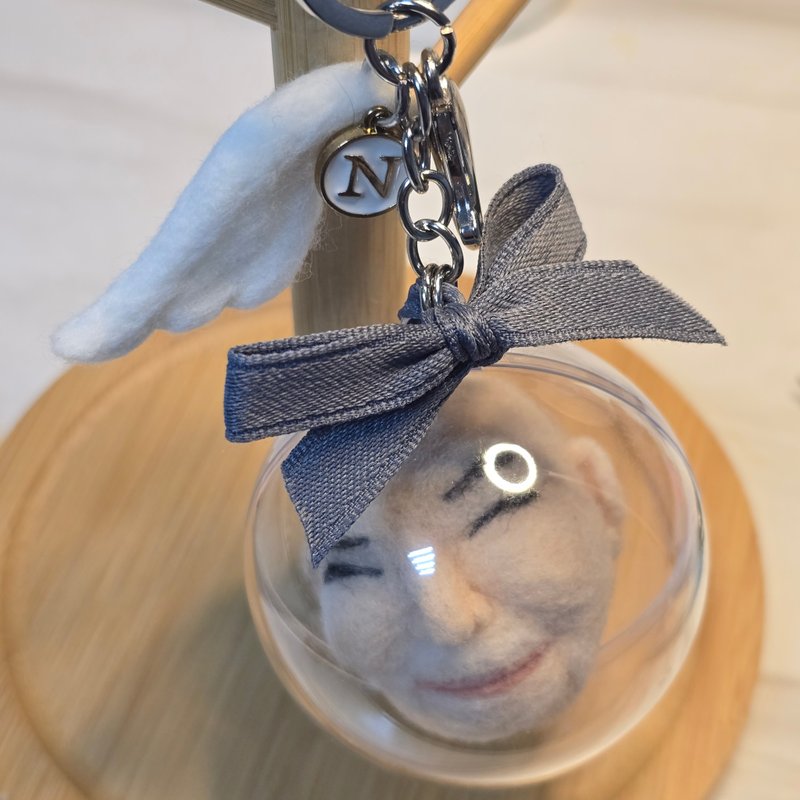 羊毛毡 Q 版人物定制专区 - 头部钥匙圈 - 钥匙链/钥匙包 - 羊毛 粉红色