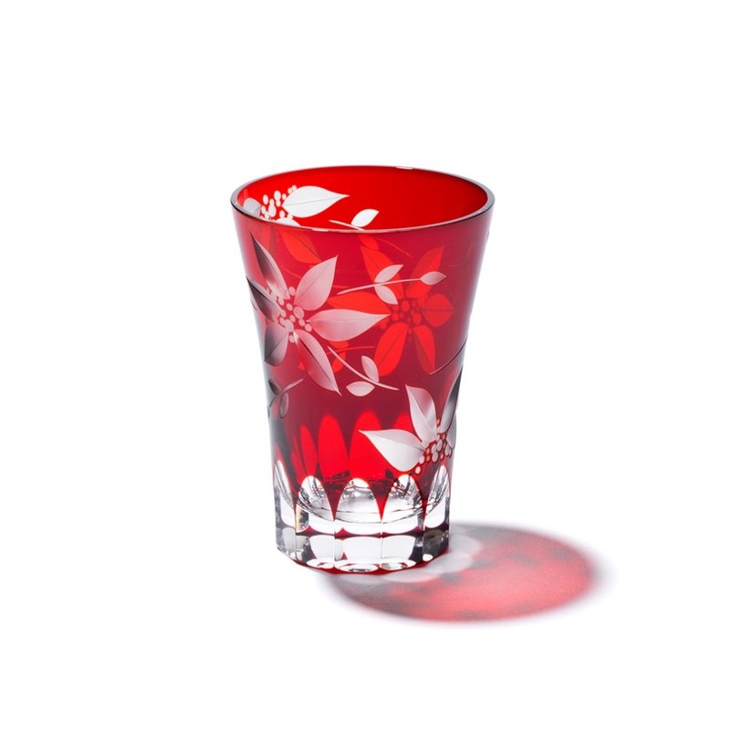 江户切子 铁丝（4色） 不倒翁 - 玻璃杯 - 玻璃 白色