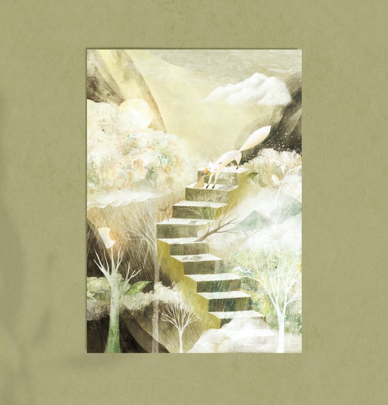 插画明信片 - 永远不离开 - 卡片/明信片 - 纸 