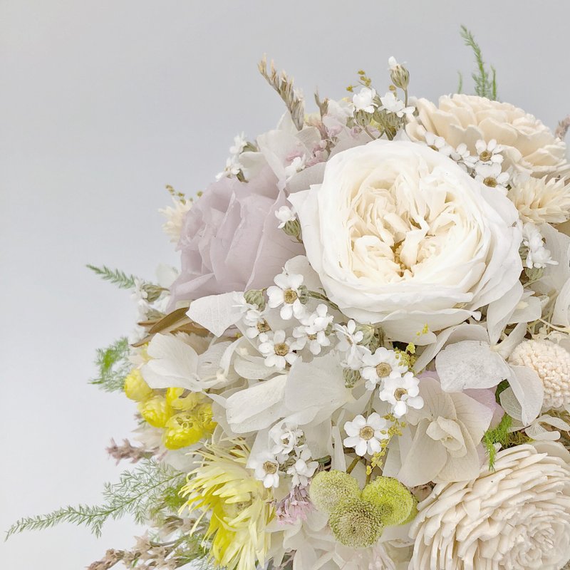 春天婚礼的祝福_永恒捧花与胸花 课程002 - 植栽 - 植物．花 