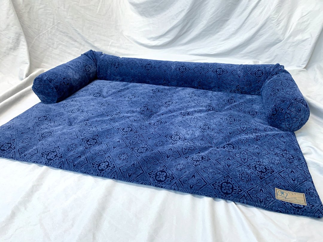 三用床-深蓝丝花 - 床垫/笼子 - 其他人造纤维 