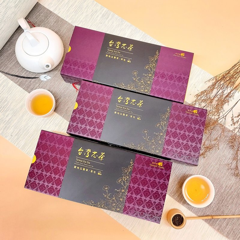 地瓜叶茶 芯芯元气茶包三盒组 茶包 紫地瓜叶茶 台湾茶礼盒 - 茶 - 其他材质 紫色