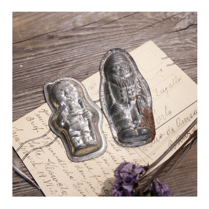 美国老件.早期金属模具.巧克力模.蛋糕模.烤模.有铁锈.纯摆件收藏 - 摆饰 - 其他金属 