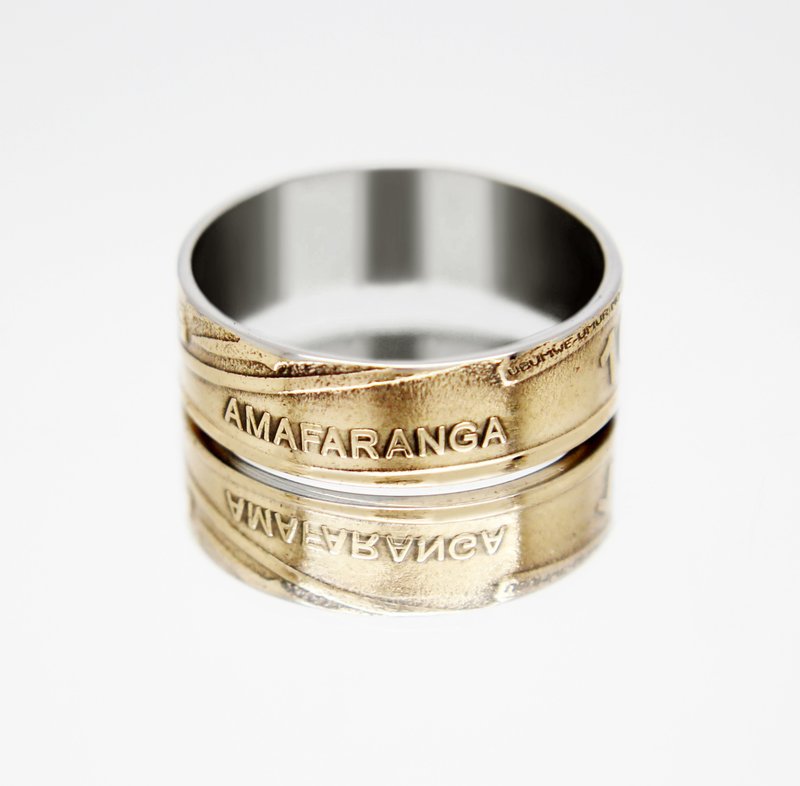 Rwanda Coin Ring 10 francs 2009 coin rings for men coin rings for women - 戒指 - 其他金属 