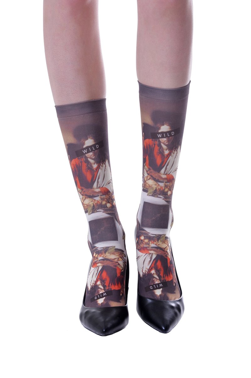 美国Fools Day印花丝袜 - 夜宴油画 - 袜子 - 聚酯纤维 