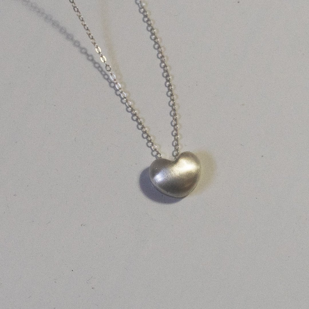 925银 心形项链 Necklace - 项链 - 纯银 