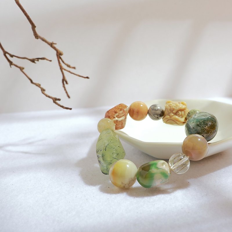 042007极高品质/阿拉善玛瑙/天然/水晶/手串/手链/能量石/原生态 - 手链/手环 - 水晶 多色