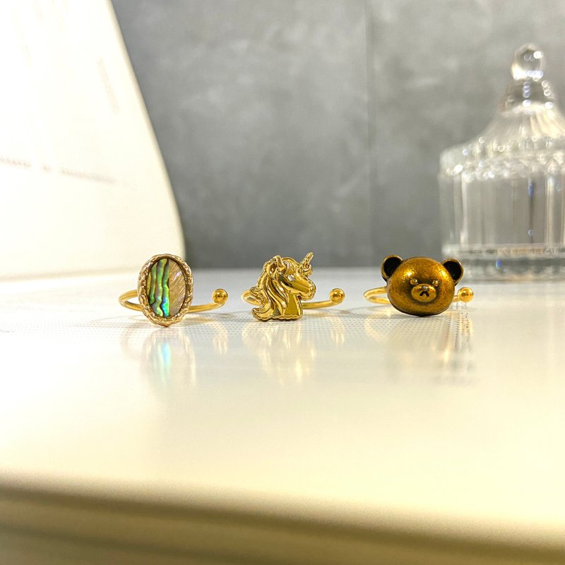 14k金钮扣戒指 - 戒指 - 其他金属 