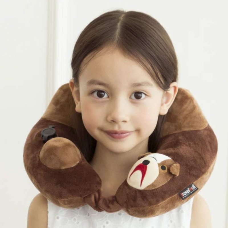 儿童系列按压式充气颈枕   斗牛犬版 - 颈枕/旅行枕 - 聚酯纤维 咖啡色