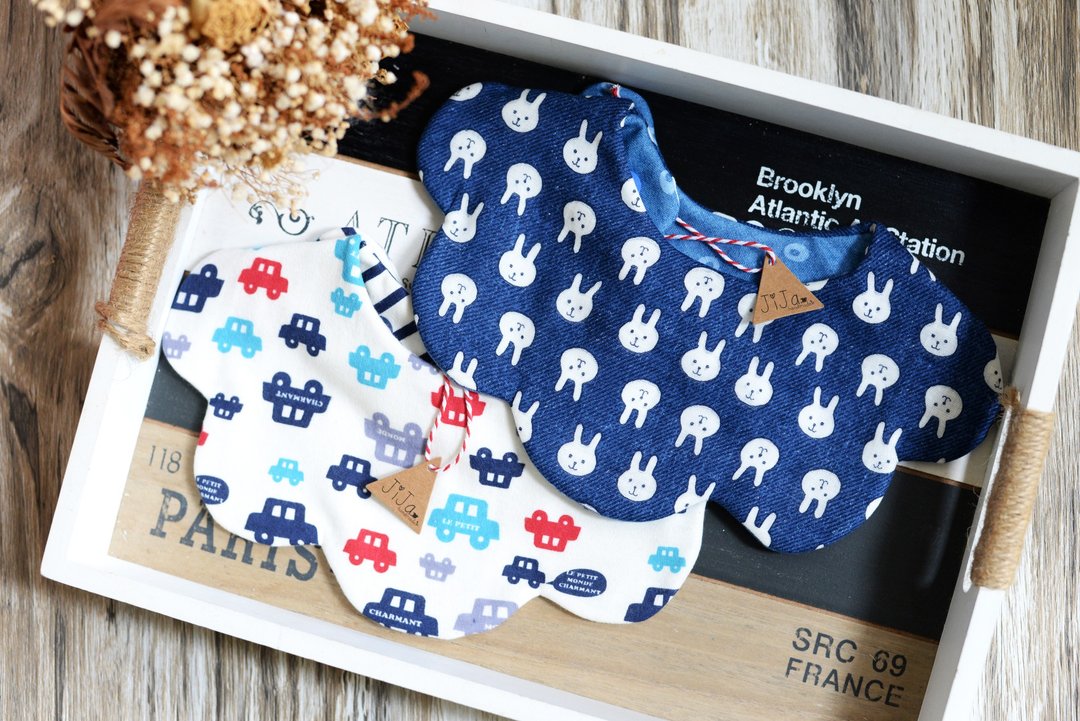 HandMade Babies BiB - 手作婴儿口水肩 (婴儿围兜兜) *Sold OUT - 满月礼盒 - 棉 