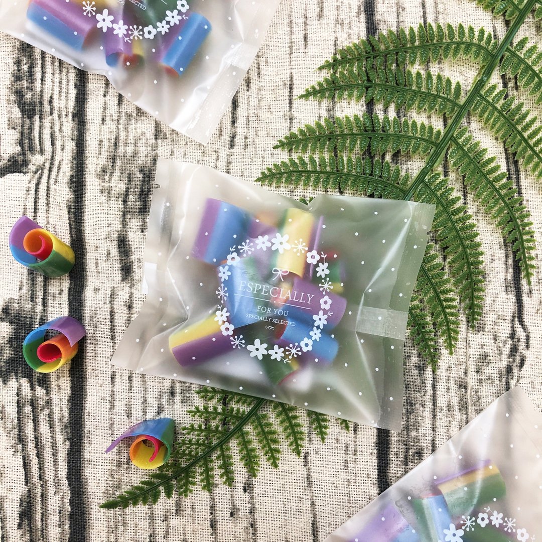 彩虹卷卷皂 (10颗入/短版) - 肥皂/手工皂 - 植物．花 多色