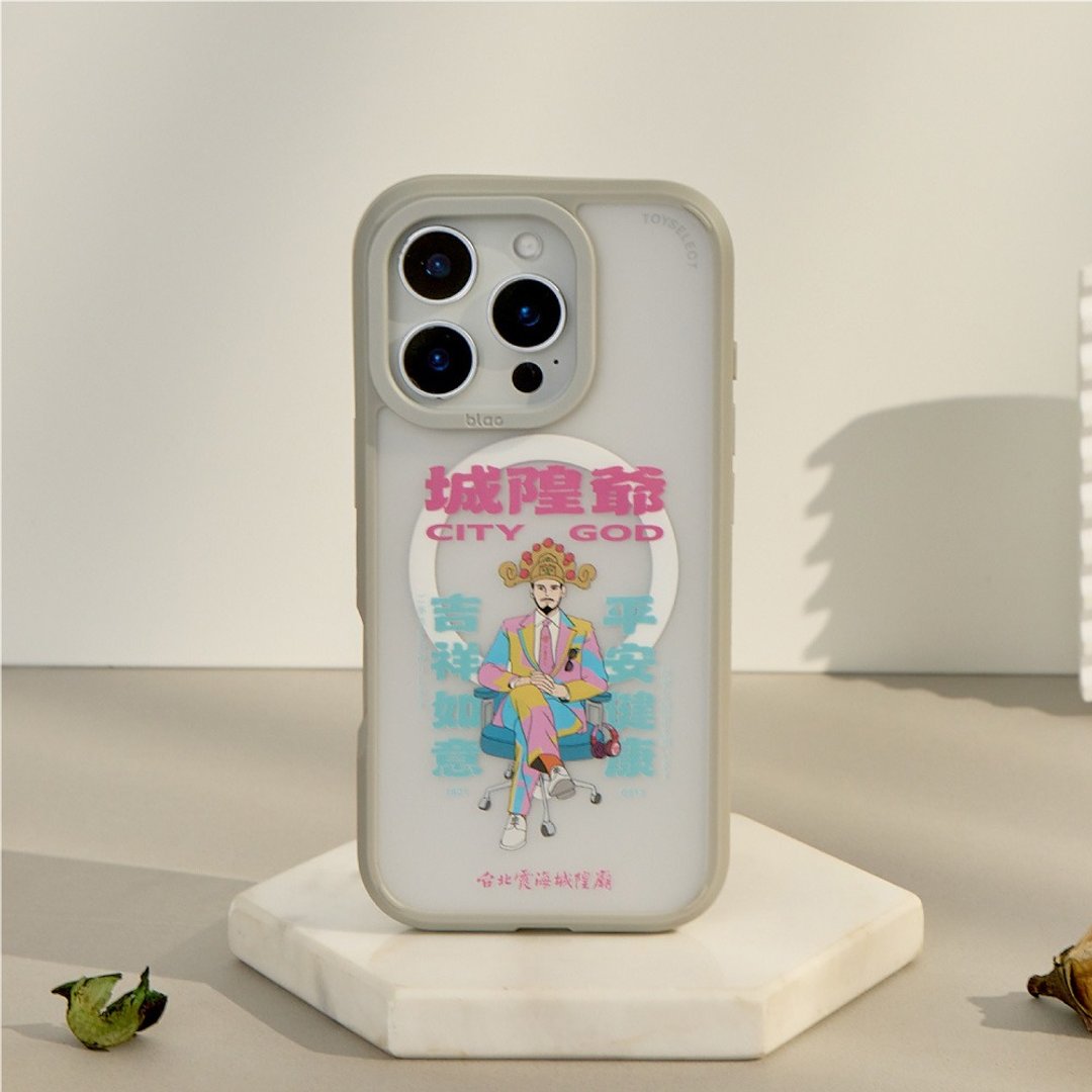 霞海城隍庙城隍爷极光雾透MagSafe iPhone手机壳 - 手机壳/手机套 - 塑料 多色