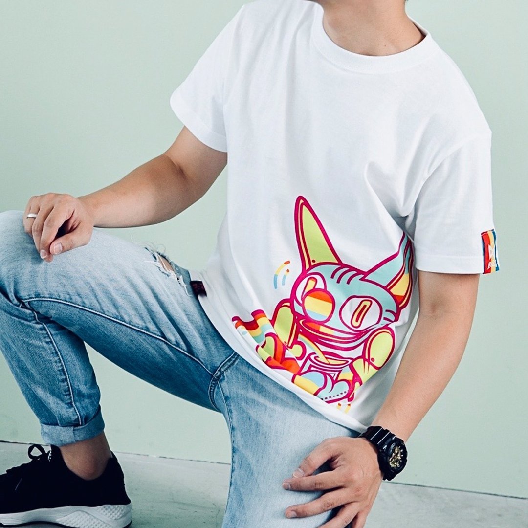 【5折出清同志骄傲月RAINBOW彩虹】平权真爱彩虹T-SHIRT - 女装 T 恤 - 棉 白色