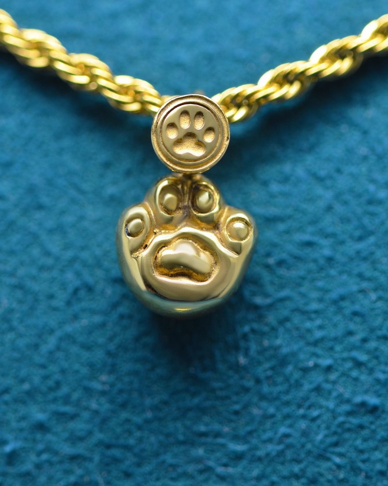 Paw Pendant Top-Medium / silver925, k18 - 项链 - 其他金属 金色